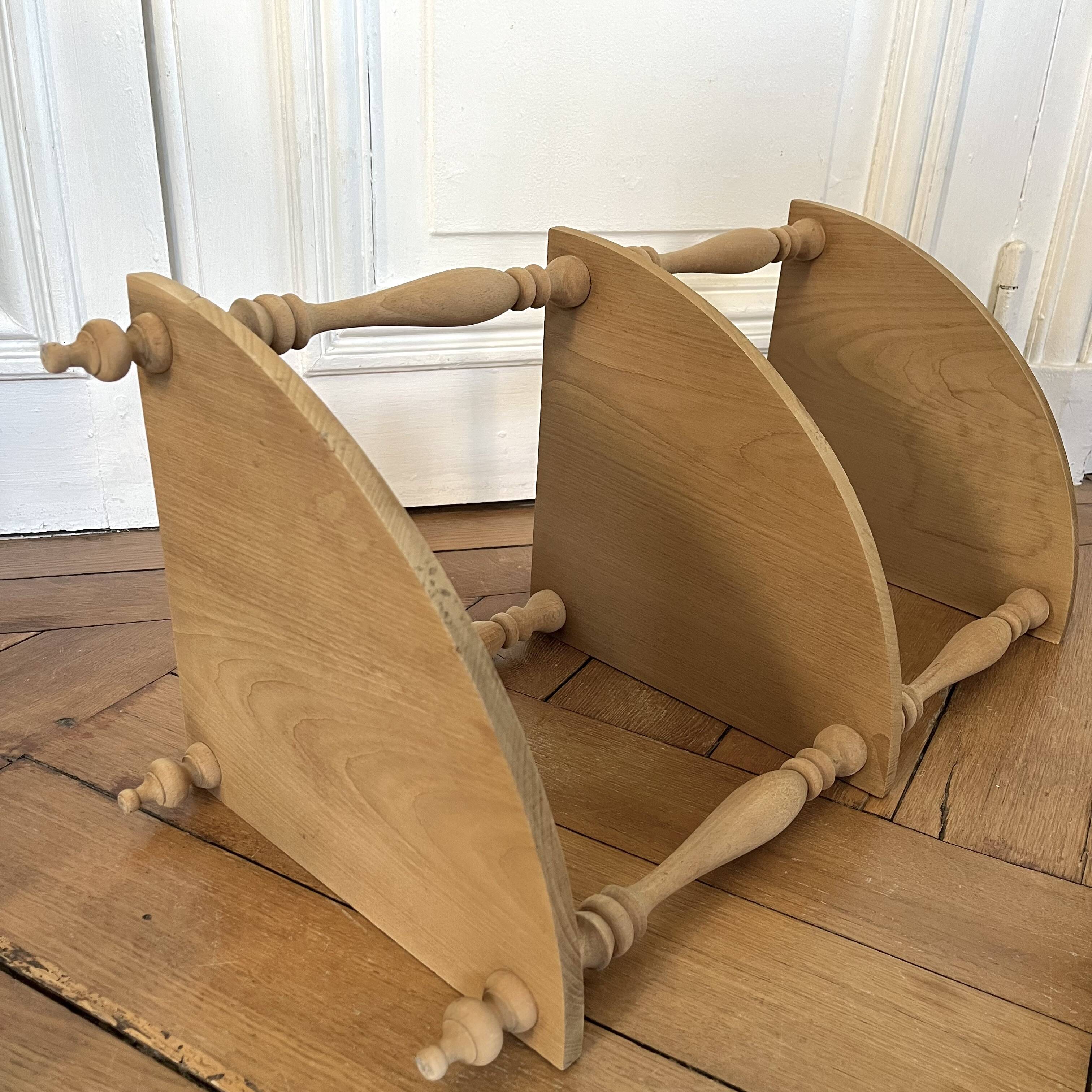 Raw wood corner shelf