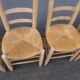 Suite de 4 chaises paillées