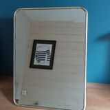 Barber mirror metal surround