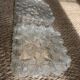 Pair of wall lamp or ceiling lamp in transparent vintage molded glass