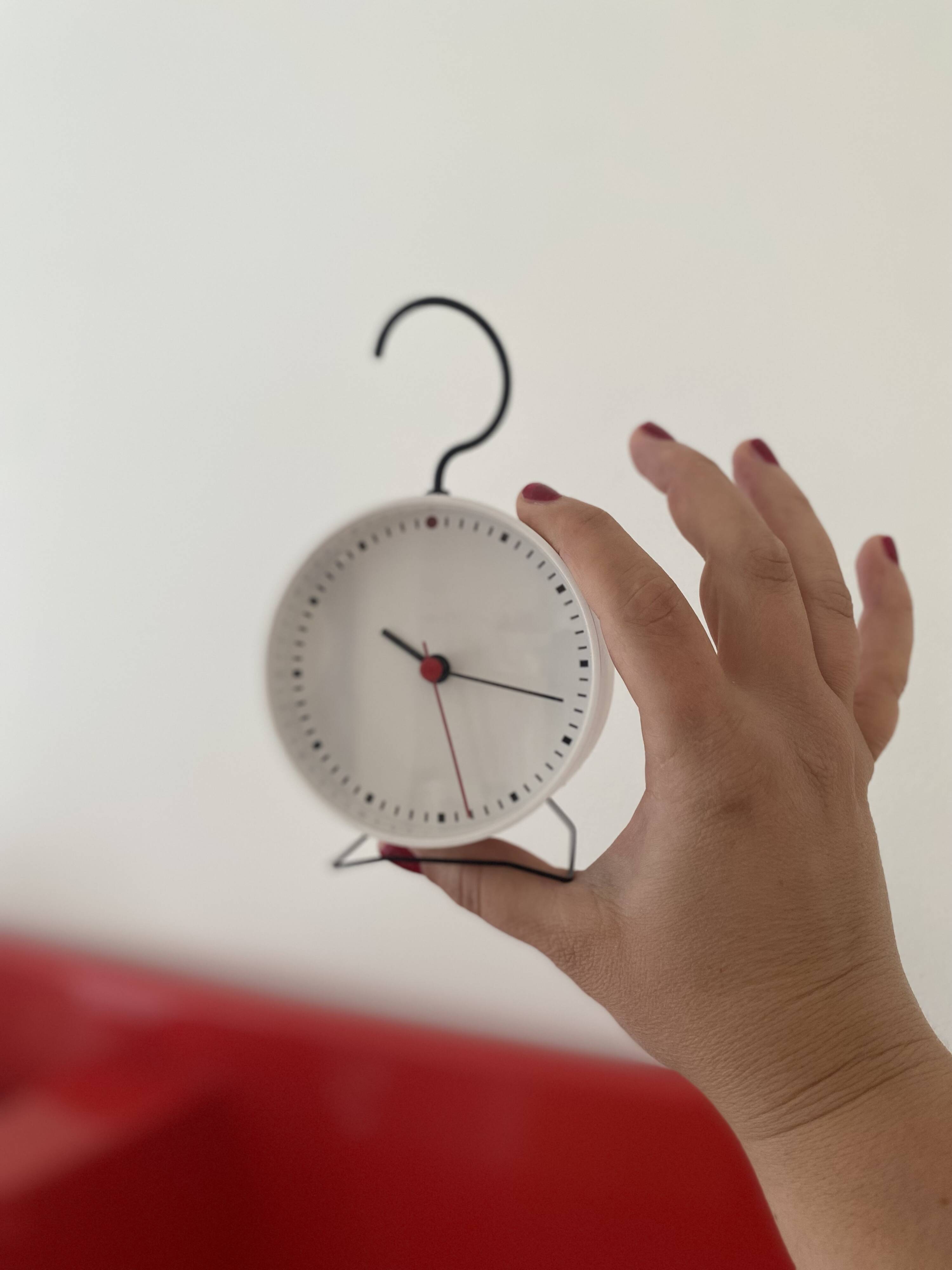 White clock to stand or hang ikea vintage model sniffa