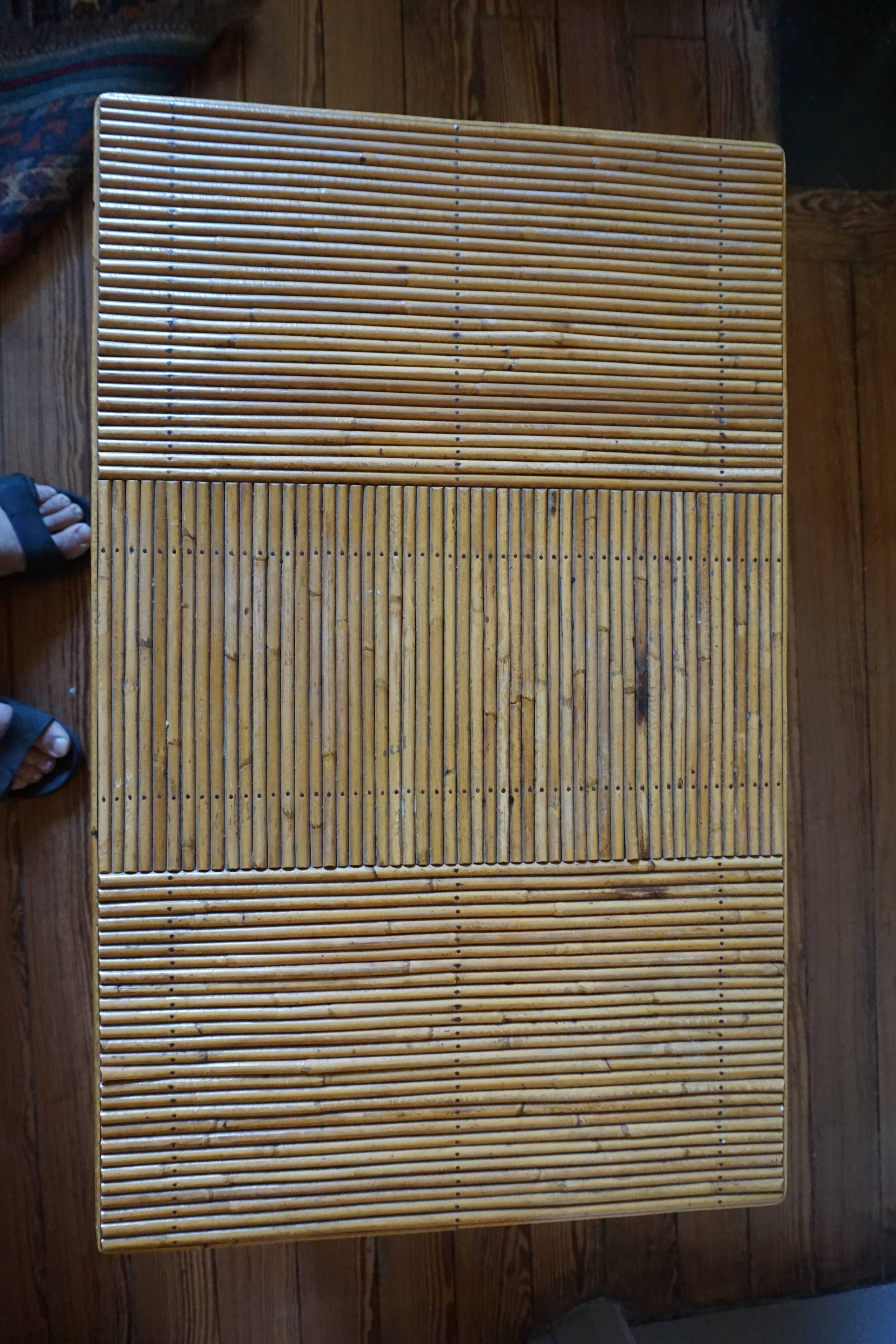 Rattan coffee table, 1960s-70s