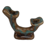 Antique double ceramic candlestick vintage candlestick