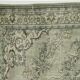 Vintage Turkish Rug Sage Green with Medallion 287 x 193 cm