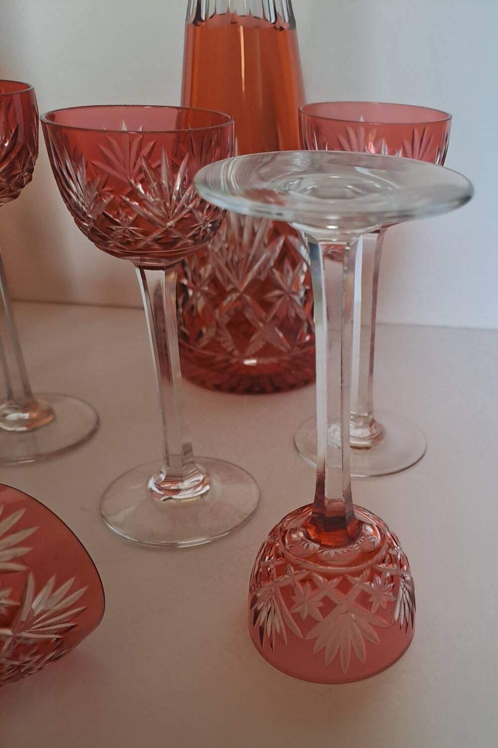 Crystal liqueur service from Saint Louis, Massenet model.