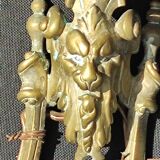 Series d e 3 applied in bronze/lion's head