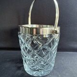Ice Bucket – Cut Crystal and Silver Metal