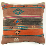 Vintage Turkish kilim cushion cover 55x55cm