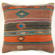 Vintage Turkish kilim cushion cover 55x55cm