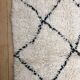 Moroccan Berber carpet Beni Ouarain with black diamonds 1,19x0.97m
