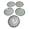 Set of five porcelain plates