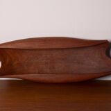 Organically Carved Serving Tray in Teak, 1950s Denmark