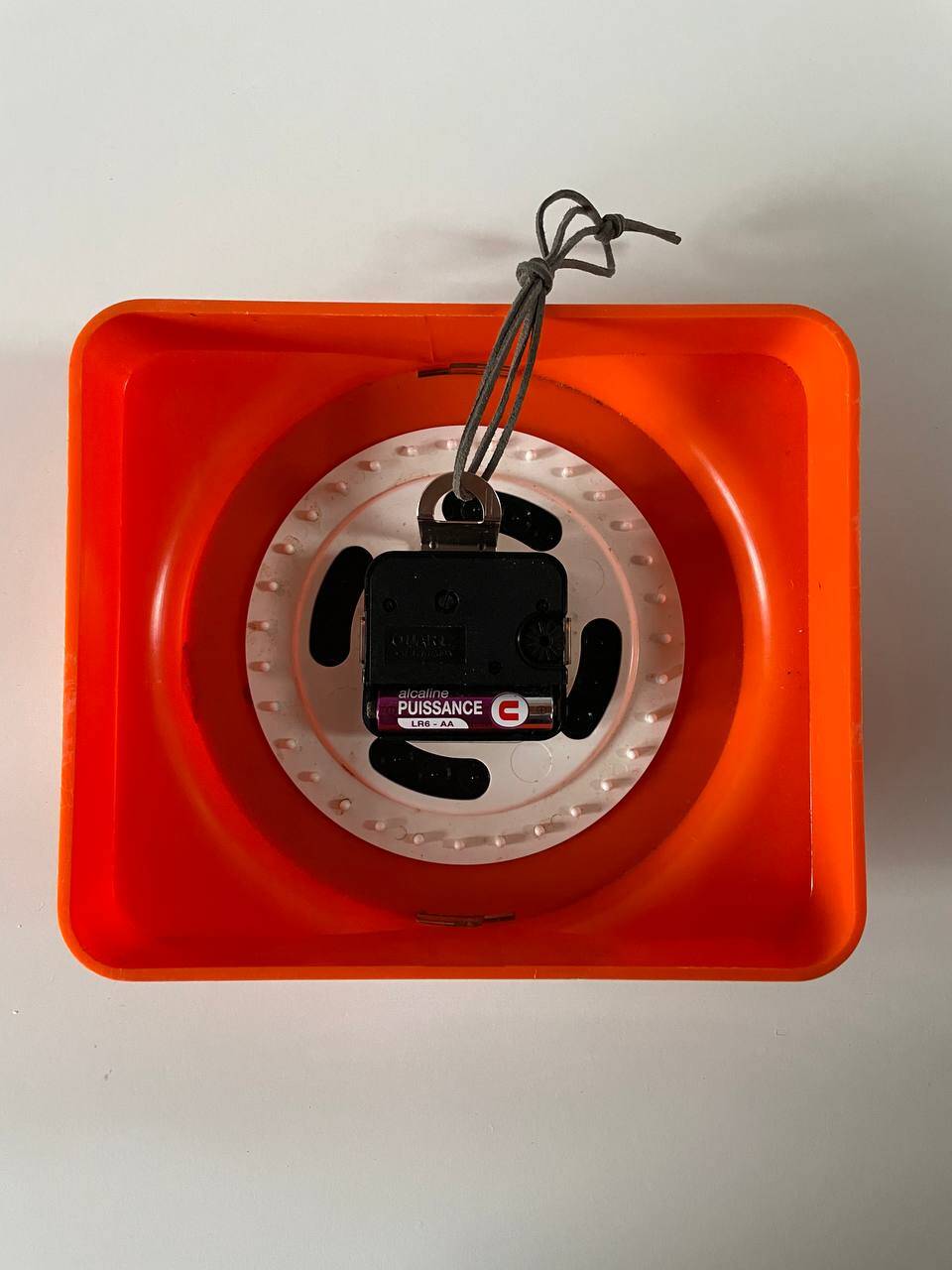 Vintage Orange Clock from Meister-Anker