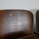 Vintage 4-seater cinema bench in metal and wood, Netherlands, 1930s