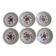 6 vintage Céranord St Amand flat plates from the 50s