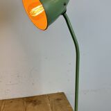 Green industrial workshop table lamp, 1960s