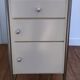 bedside table stainless steel lacquered metal 80s design