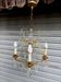Rare antique cage chandelier in gilded bronze and crystal, 4 lights / WORKING CONDITION GAU?
