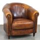 Charming, classy, and comfortable sheepskin leather club armchair
