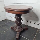 Pedestal table, oak coffee table