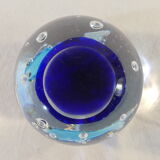 Sulphide / Paperweight THE DOLPHINS with a blue background