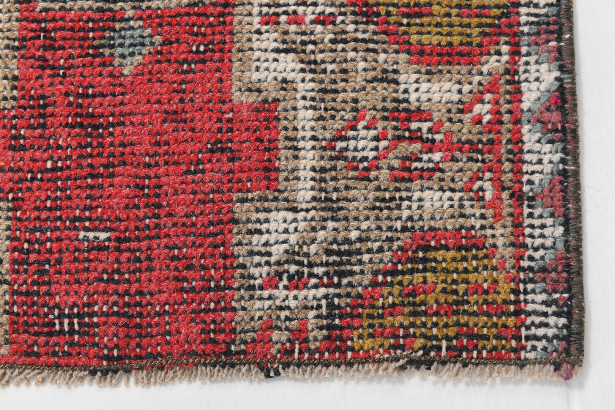 Red turkish rug 90x48cm