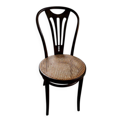 Chaise bistrot en bois courbé et cannage — ZPM Radomsko
