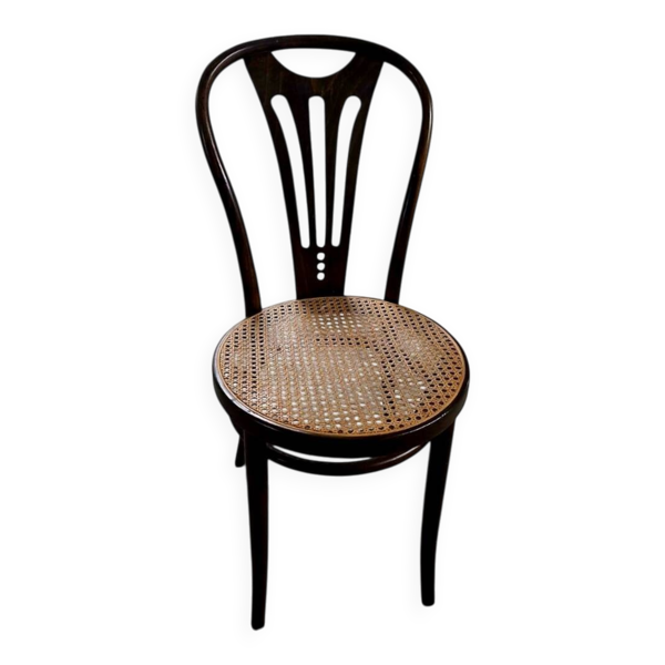 Chaise bistrot en bois courbé et cannage — ZPM Radomsko