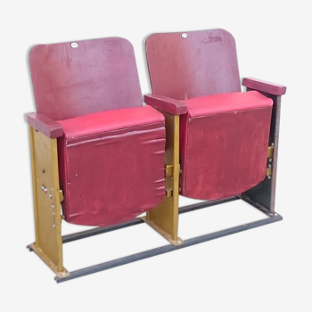 Fauteuil de cinéma vintage années 50