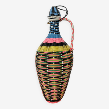 large scoubidou bottle from the 60s