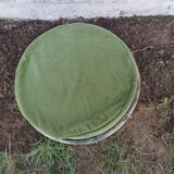 Bamboo stool rattan velvet cushion