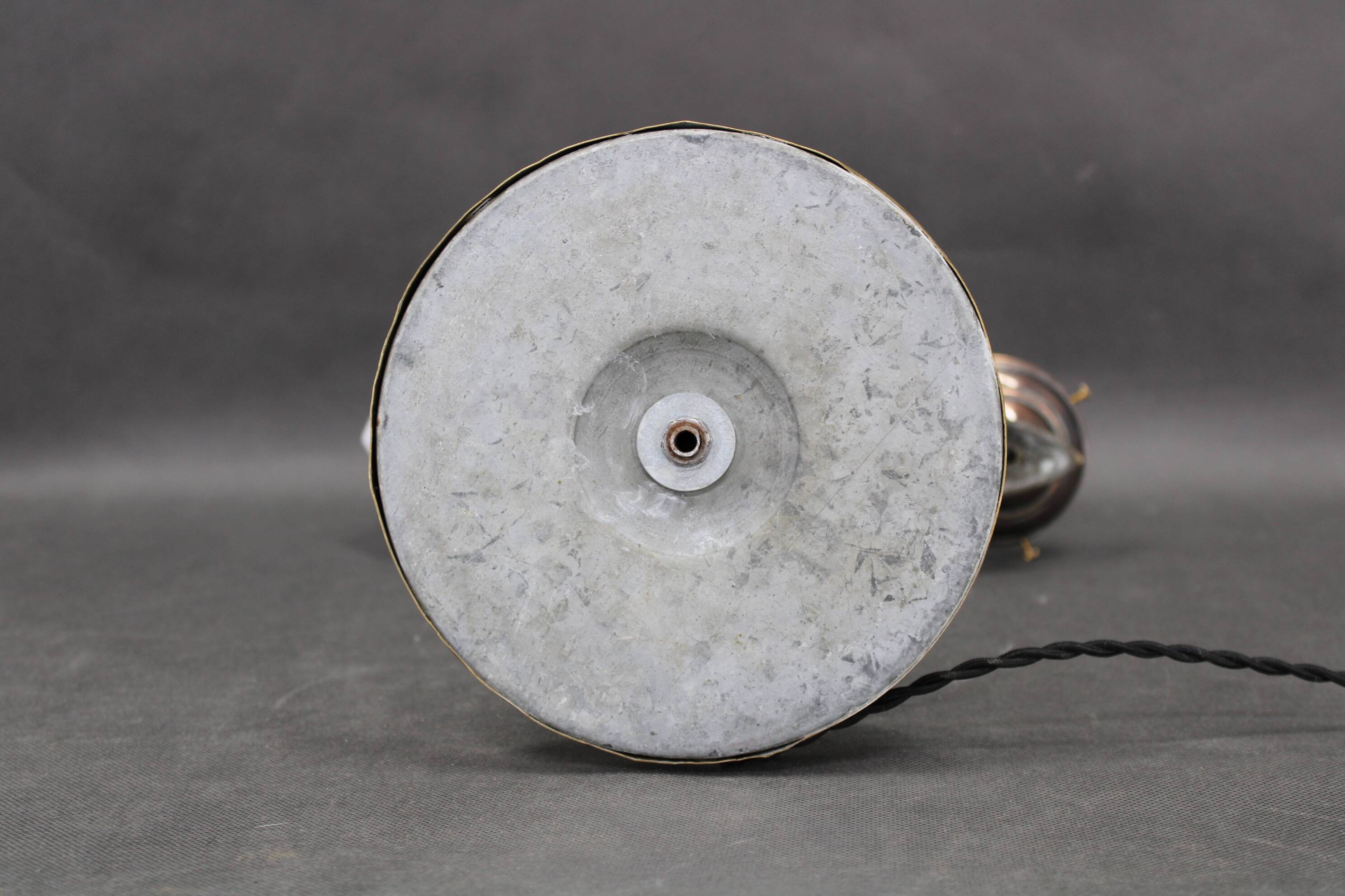 1930s Secession brass and glass dual desk lamp, Czechoslovakia