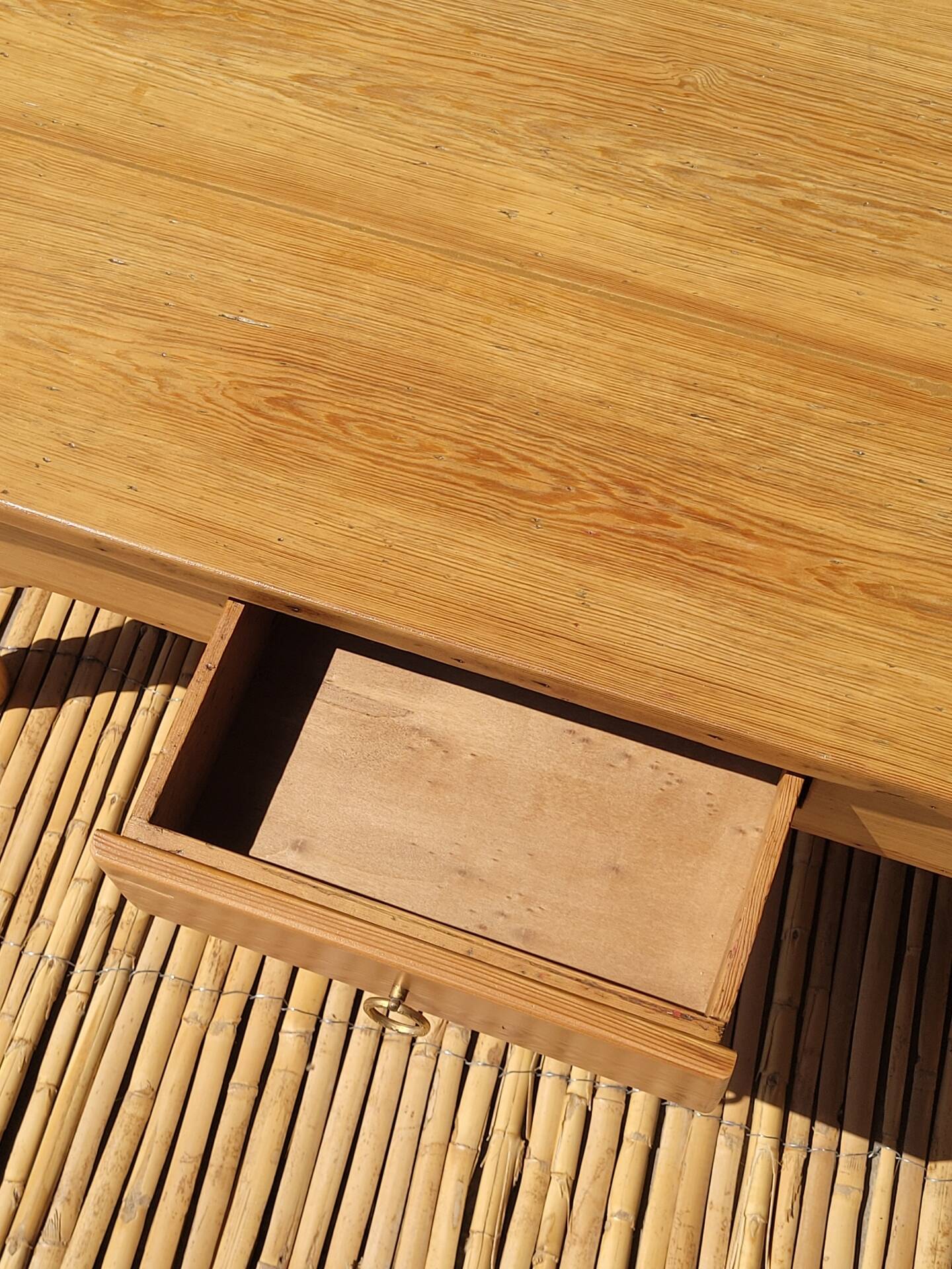 Bamboo coffee table - refurbished - unique piece