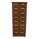 German Oak Apothecary Cabinet with Enamel Shields, 1940s