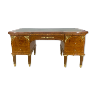 Bureau époque Art Nouveau en marqueterie de bois précieux