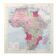 Old Africa map 43x43cm from 1950