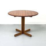 Round Dining Table in Solid Teak, 1970s