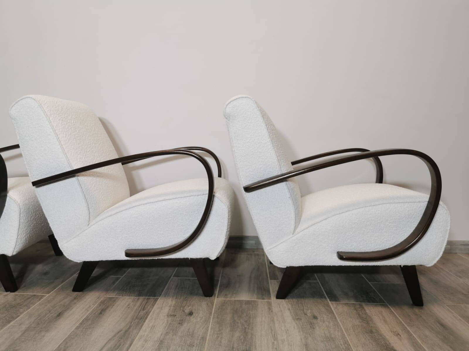 Set de 3 fauteuils par Jindrich Halabala, 1940s