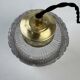 Paire d’anciennes suspensions en verre vintage