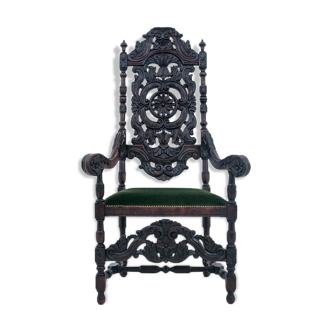 Historic armchair - throne, Western Europe, turn of the 19th and 20th centuries.