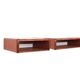 Ensemble de tables de chevet murales en bois vintage