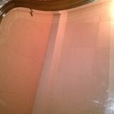 half in varnished chestnut, bevelled glass 92x92cm