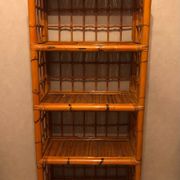 1980s bamboo and rattan bookshelf/shelf