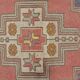 Tapis Oushak rouge et bleu sku 2451