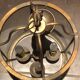 Large round lantern pendant in brass and glass