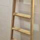 Vintage pine towel rack shelf ladder