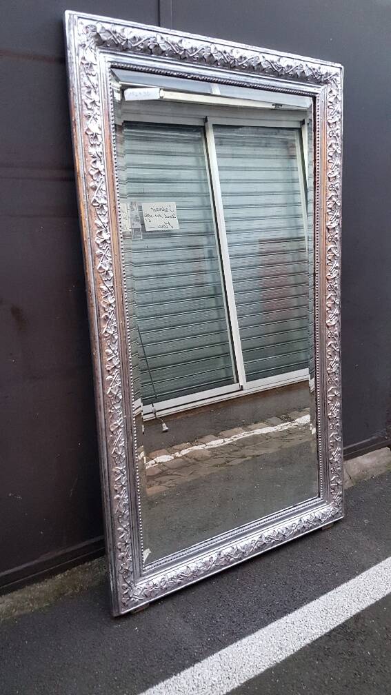 Large silver mirror Napoleon III