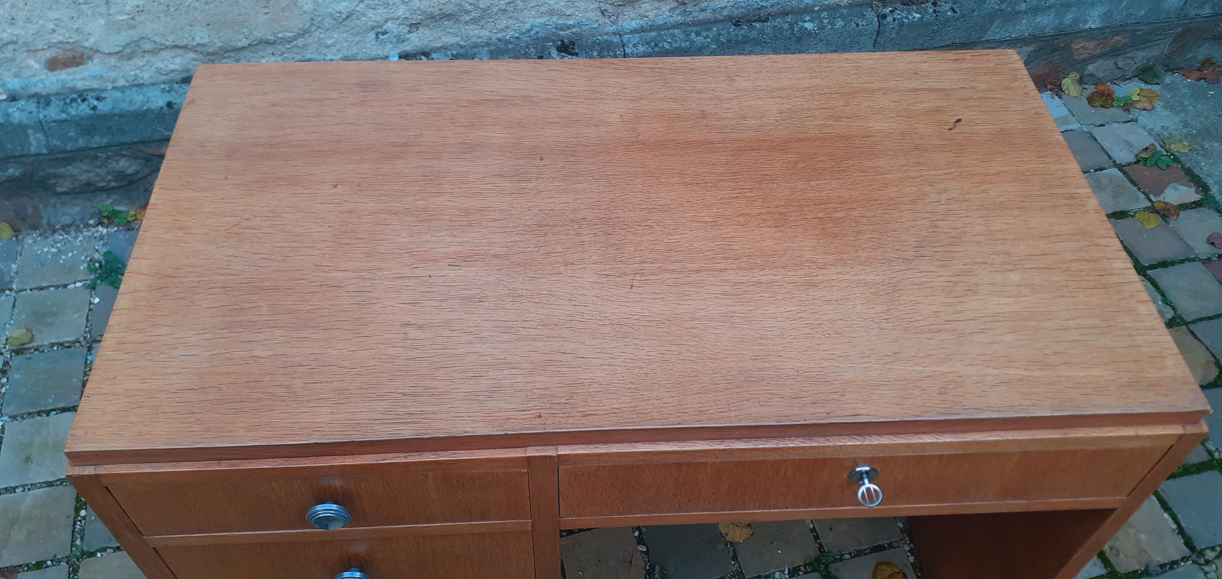 Vintage desk 40s in light oak