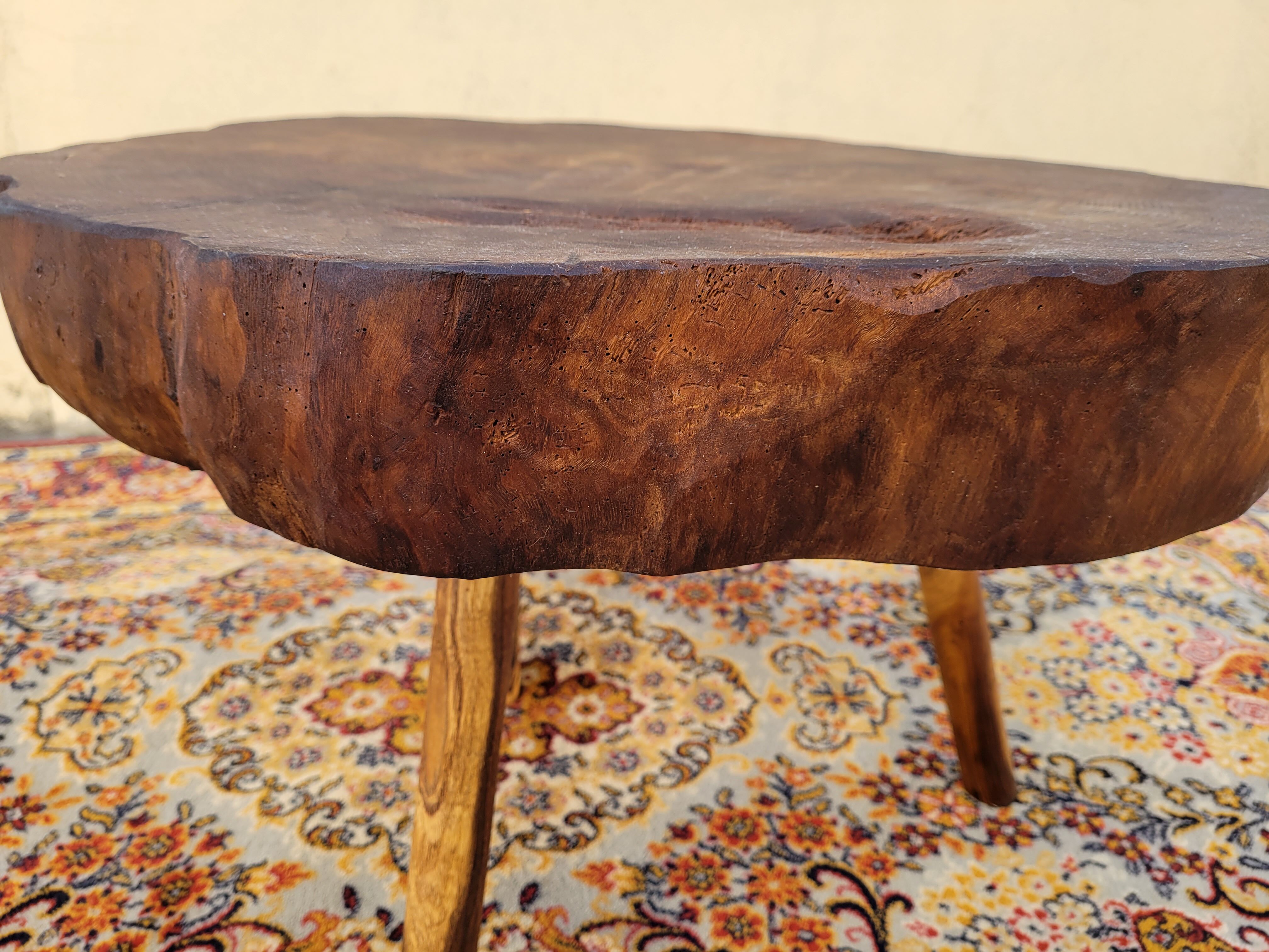 Brutalist chestnut coffee table