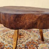 Brutalist chestnut coffee table